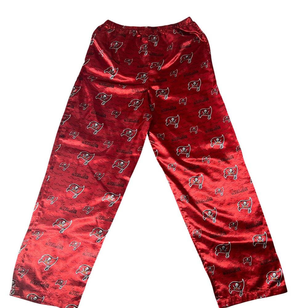 Tampa Bay Buccaneers Women’s Medium Red Satin Pajama Lounge Pants NFL